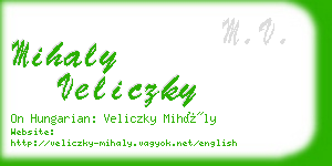 mihaly veliczky business card